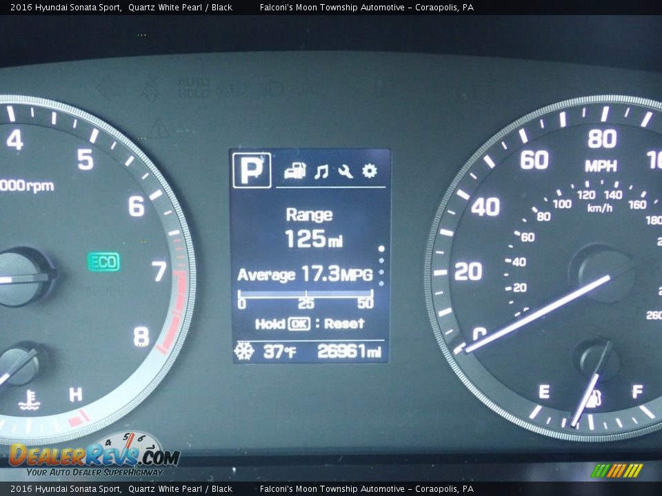 2016 Hyundai Sonata Sport Quartz White Pearl / Black Photo #24