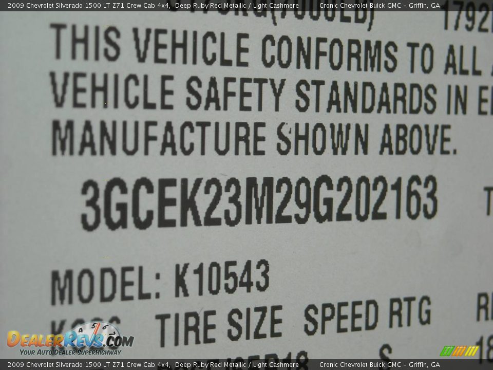2009 Chevrolet Silverado 1500 LT Z71 Crew Cab 4x4 Deep Ruby Red Metallic / Light Cashmere Photo #31