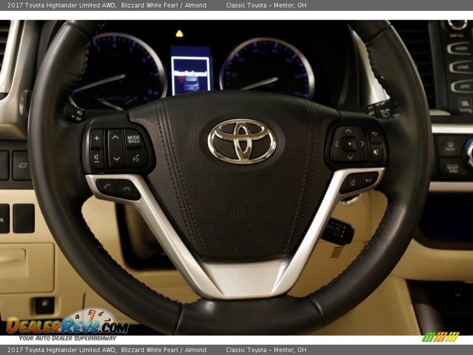 2017 Toyota Highlander Limited AWD Blizzard White Pearl / Almond Photo #6