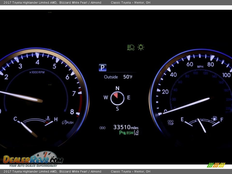 2017 Toyota Highlander Limited AWD Blizzard White Pearl / Almond Photo #7