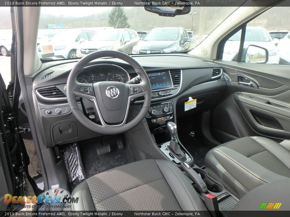 Ebony Interior - 2019 Buick Encore Preferred AWD Photo #13