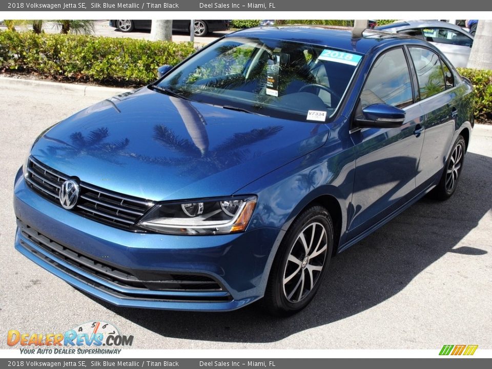 2018 Volkswagen Jetta SE Silk Blue Metallic / Titan Black Photo #4
