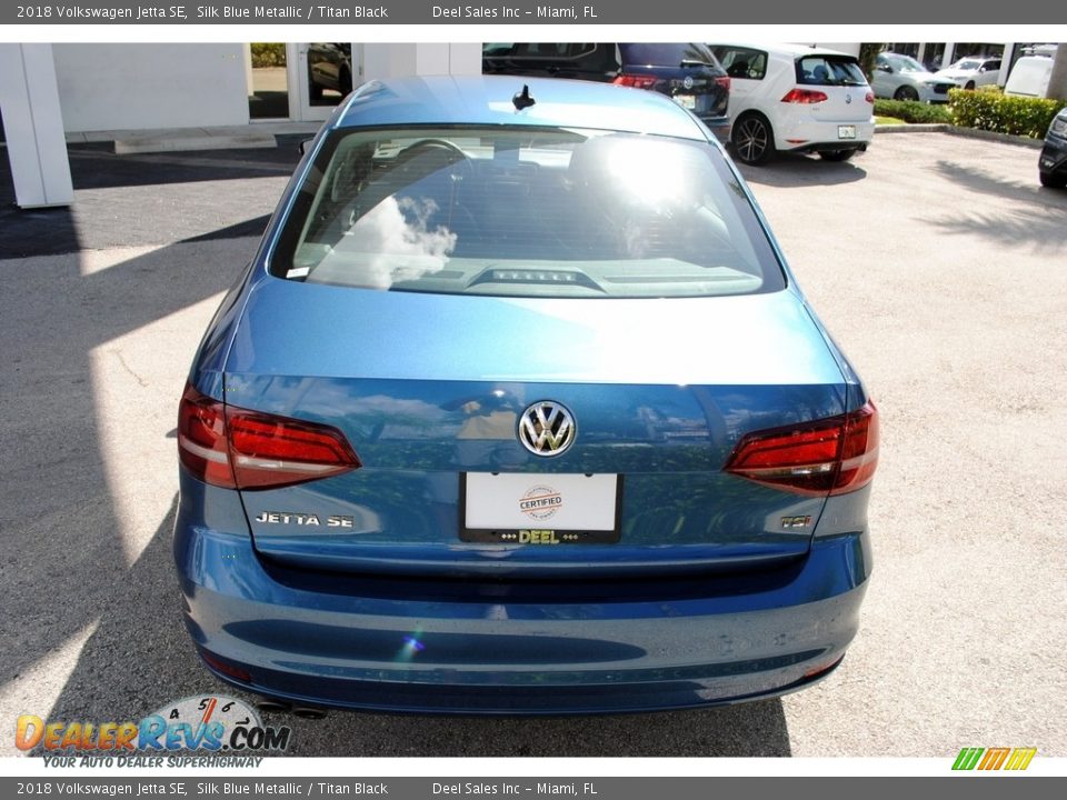 2018 Volkswagen Jetta SE Silk Blue Metallic / Titan Black Photo #8