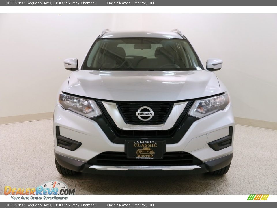2017 Nissan Rogue SV AWD Brilliant Silver / Charcoal Photo #2