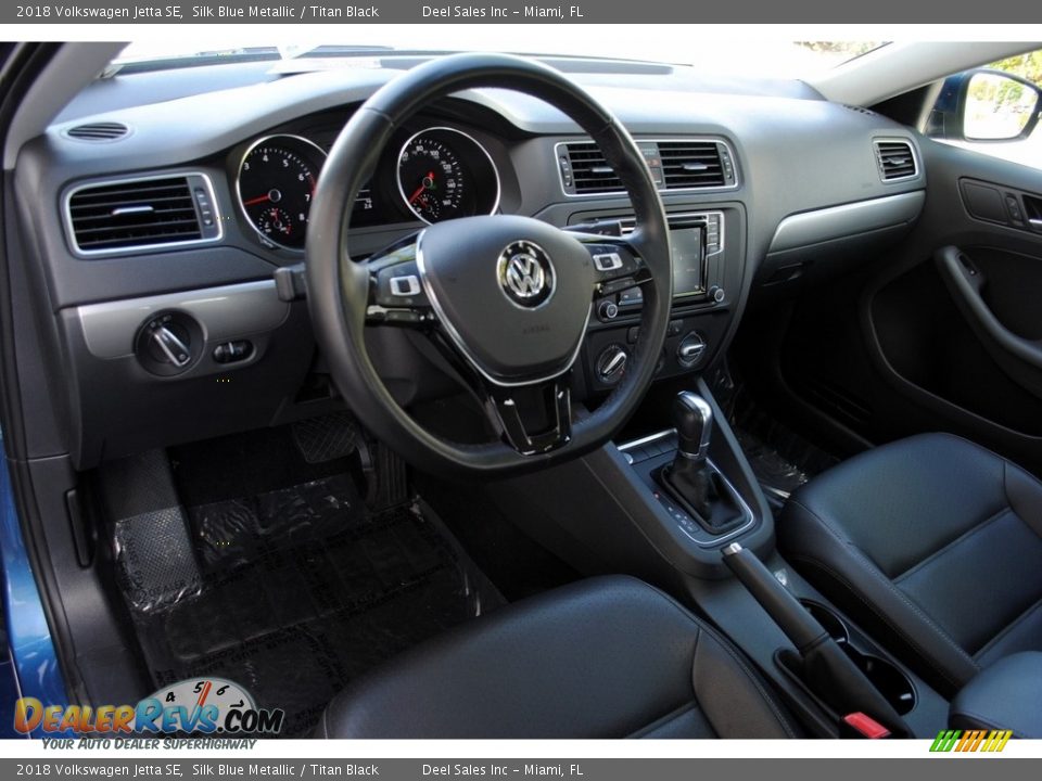 2018 Volkswagen Jetta SE Silk Blue Metallic / Titan Black Photo #16