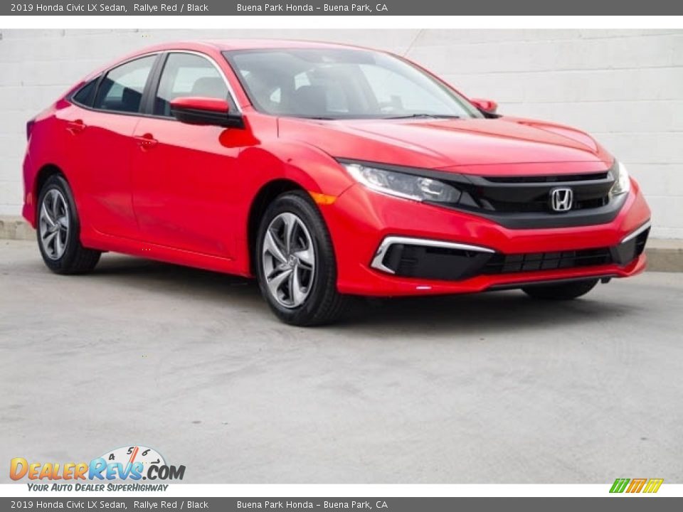 2019 Honda Civic LX Sedan Rallye Red / Black Photo #1