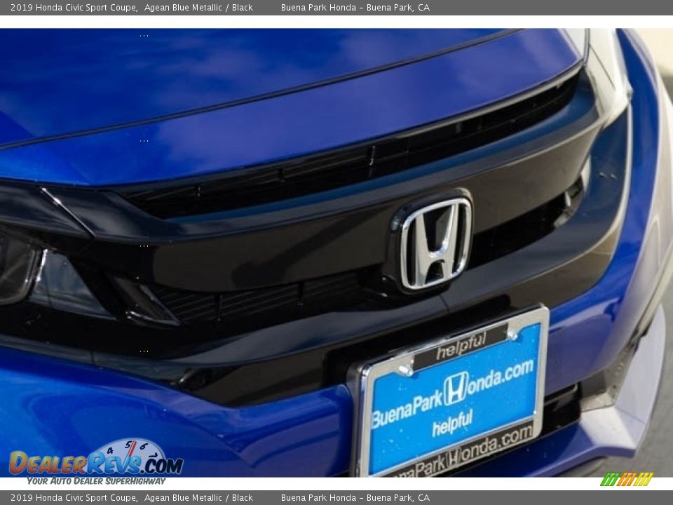 2019 Honda Civic Sport Coupe Agean Blue Metallic / Black Photo #4