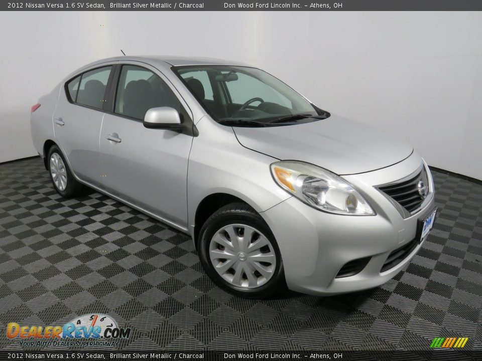 2012 Nissan Versa 1.6 SV Sedan Brilliant Silver Metallic / Charcoal Photo #4