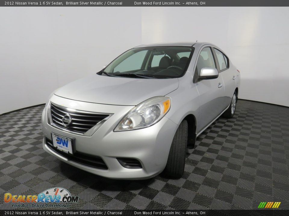 2012 Nissan Versa 1.6 SV Sedan Brilliant Silver Metallic / Charcoal Photo #9