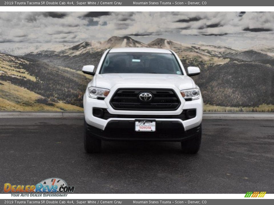 2019 Toyota Tacoma SR Double Cab 4x4 Super White / Cement Gray Photo #2
