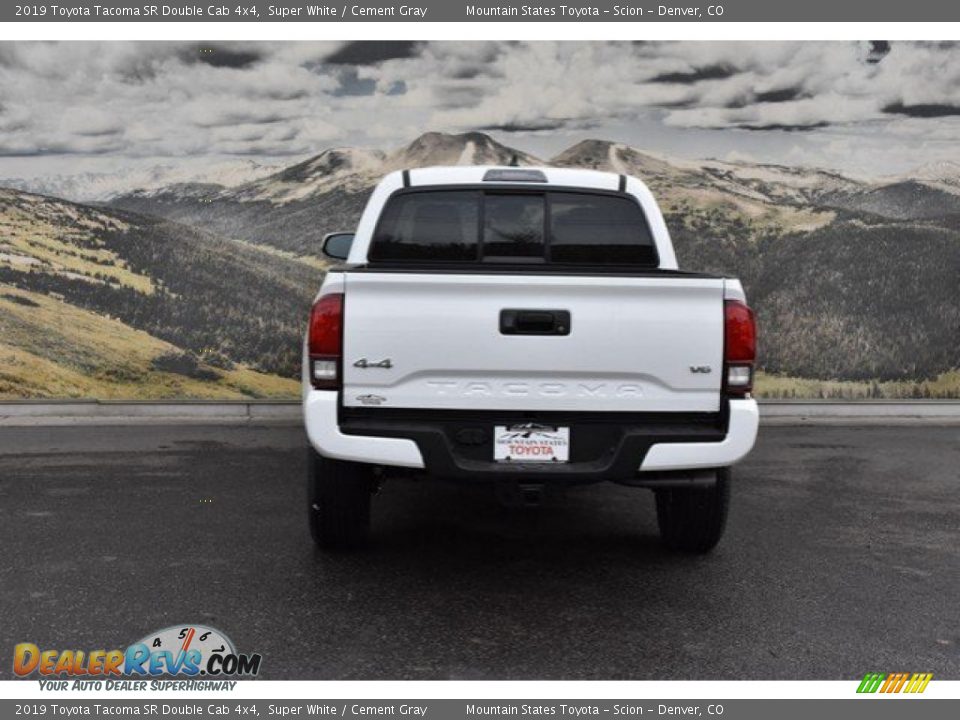 2019 Toyota Tacoma SR Double Cab 4x4 Super White / Cement Gray Photo #4