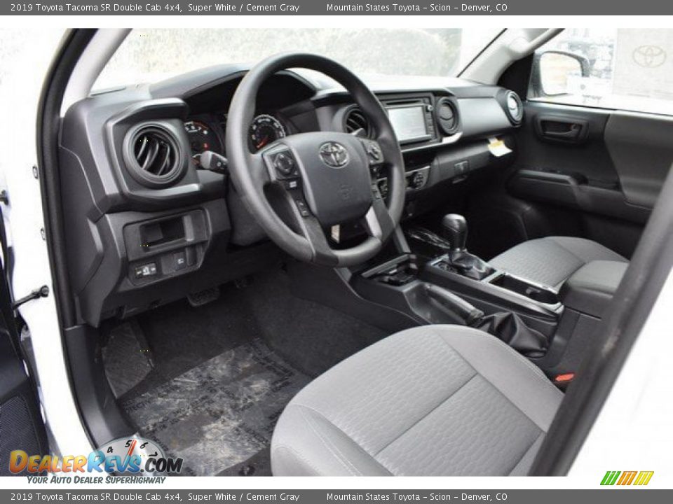 2019 Toyota Tacoma SR Double Cab 4x4 Super White / Cement Gray Photo #5