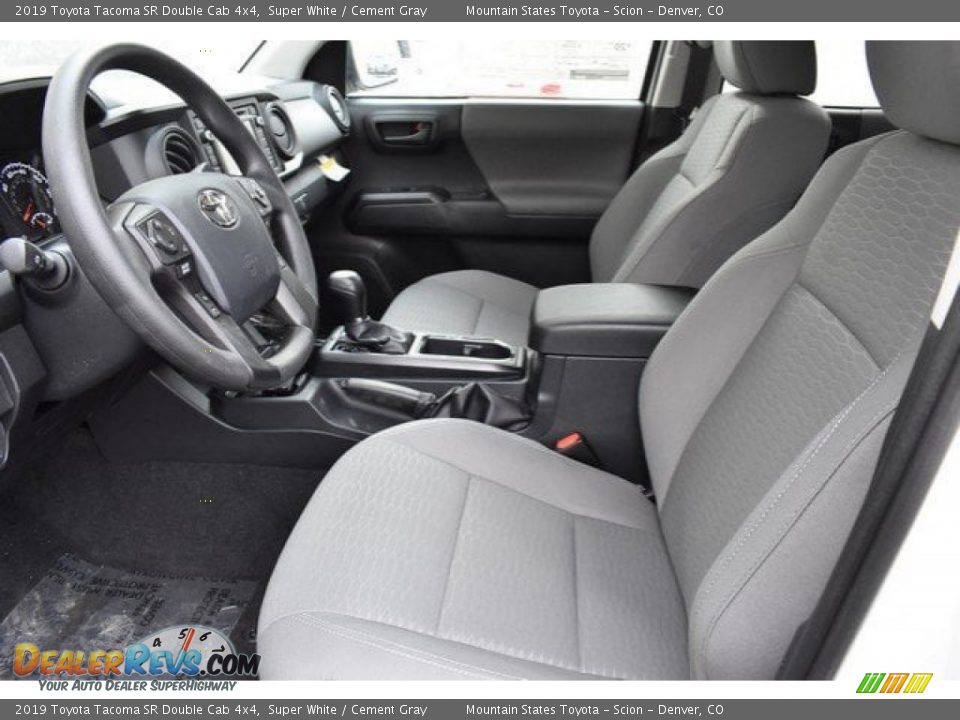 2019 Toyota Tacoma SR Double Cab 4x4 Super White / Cement Gray Photo #6