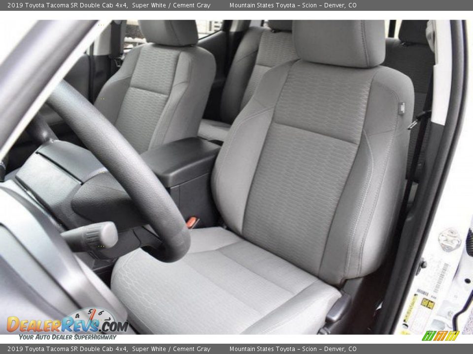 2019 Toyota Tacoma SR Double Cab 4x4 Super White / Cement Gray Photo #7