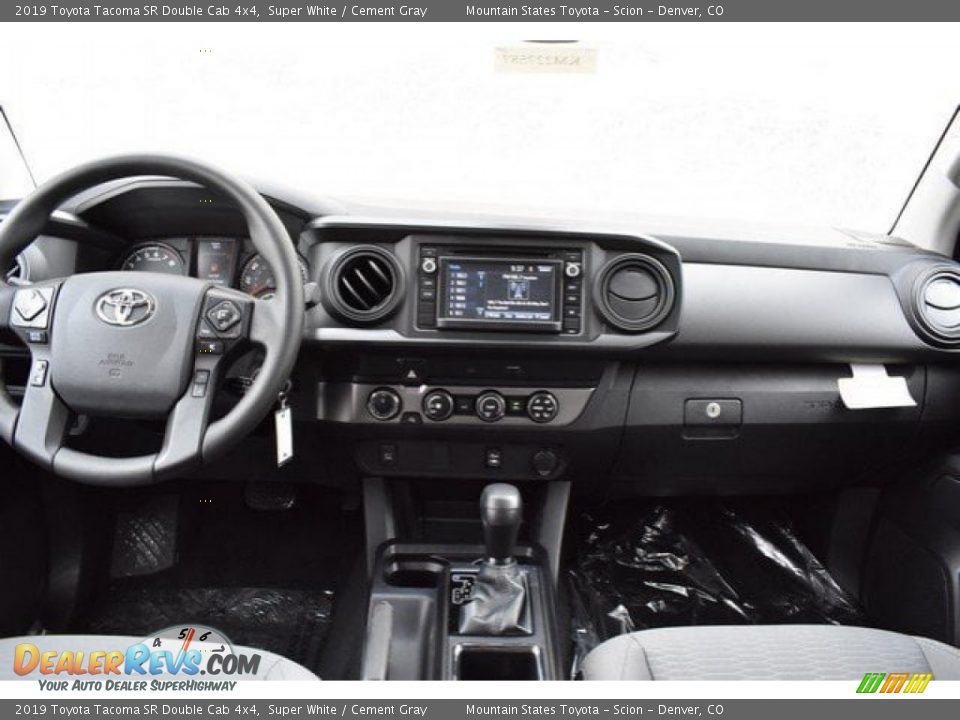 2019 Toyota Tacoma SR Double Cab 4x4 Super White / Cement Gray Photo #8