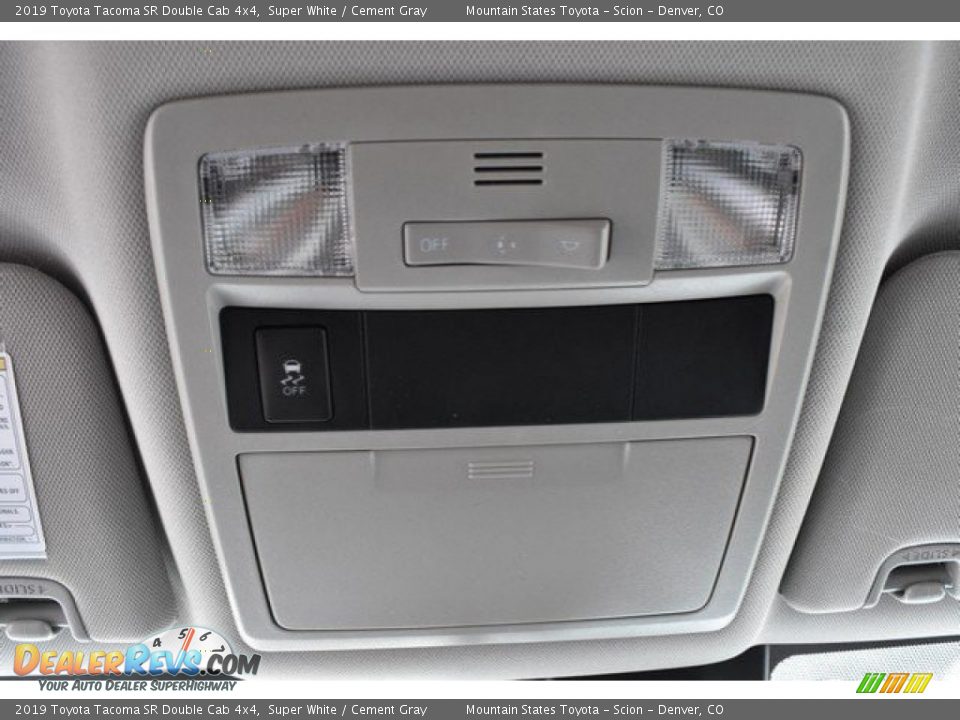 2019 Toyota Tacoma SR Double Cab 4x4 Super White / Cement Gray Photo #9