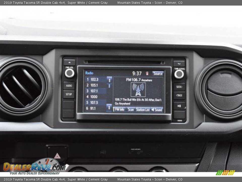 2019 Toyota Tacoma SR Double Cab 4x4 Super White / Cement Gray Photo #10