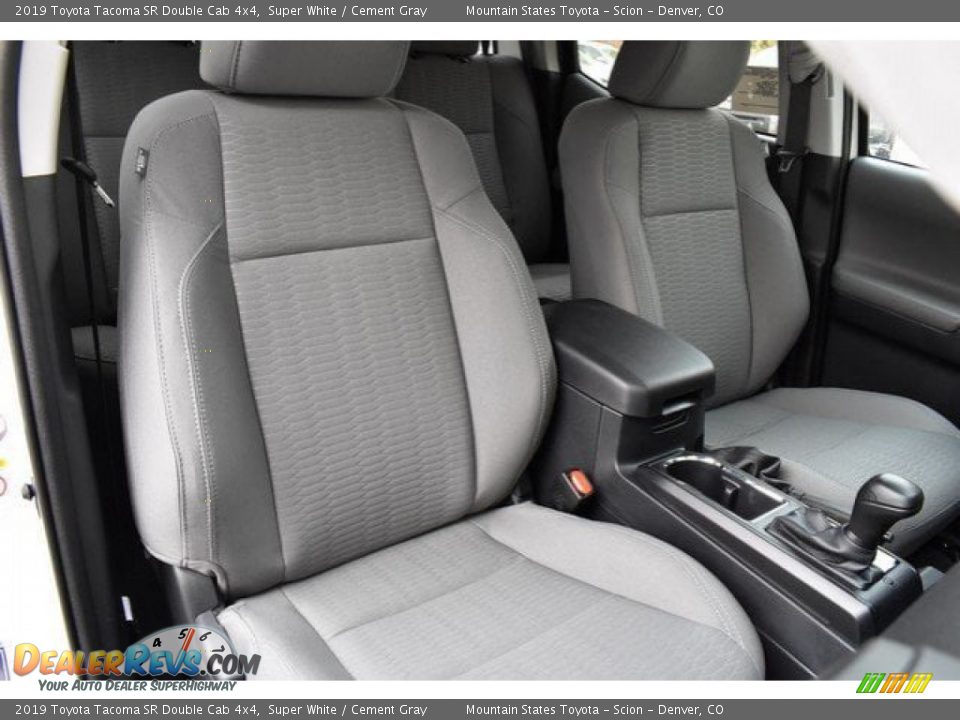 2019 Toyota Tacoma SR Double Cab 4x4 Super White / Cement Gray Photo #13