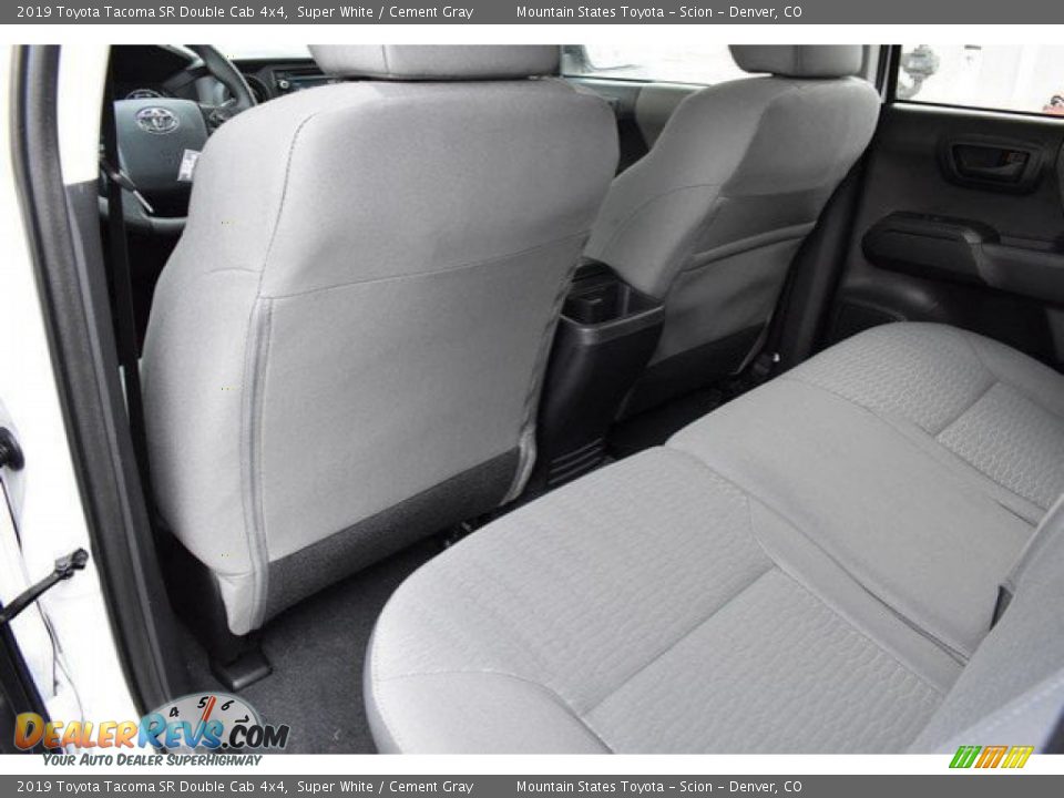 2019 Toyota Tacoma SR Double Cab 4x4 Super White / Cement Gray Photo #14