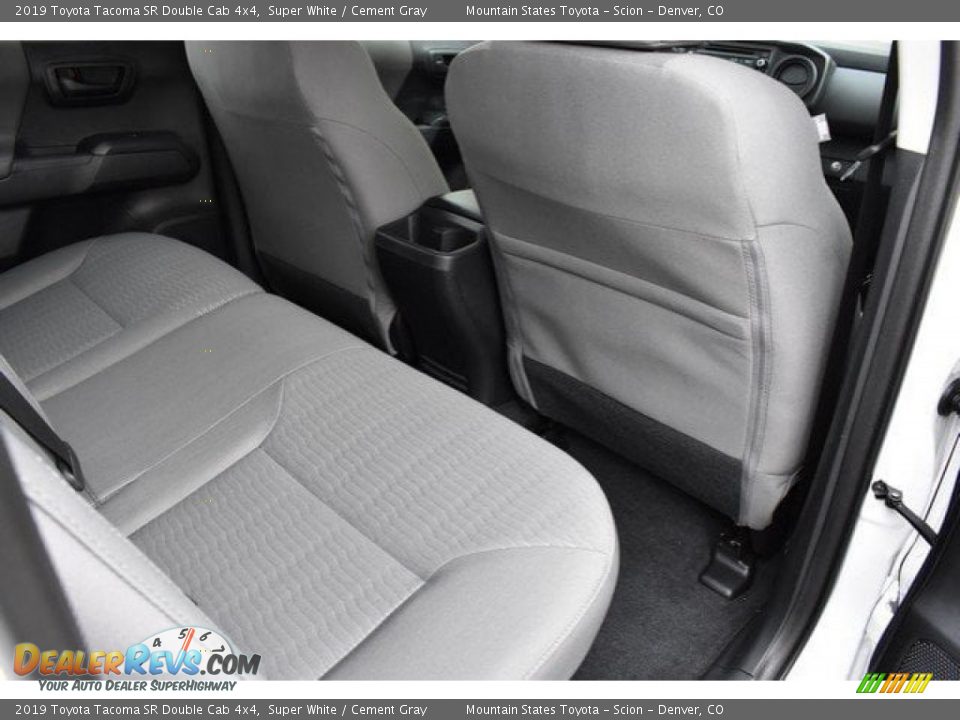 2019 Toyota Tacoma SR Double Cab 4x4 Super White / Cement Gray Photo #17