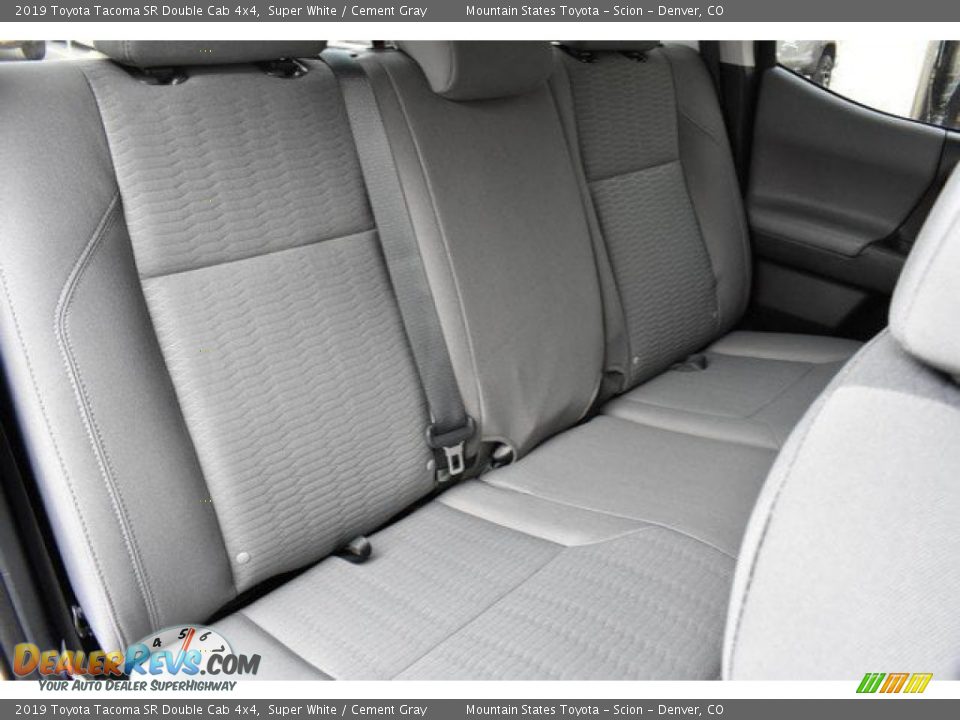 2019 Toyota Tacoma SR Double Cab 4x4 Super White / Cement Gray Photo #19