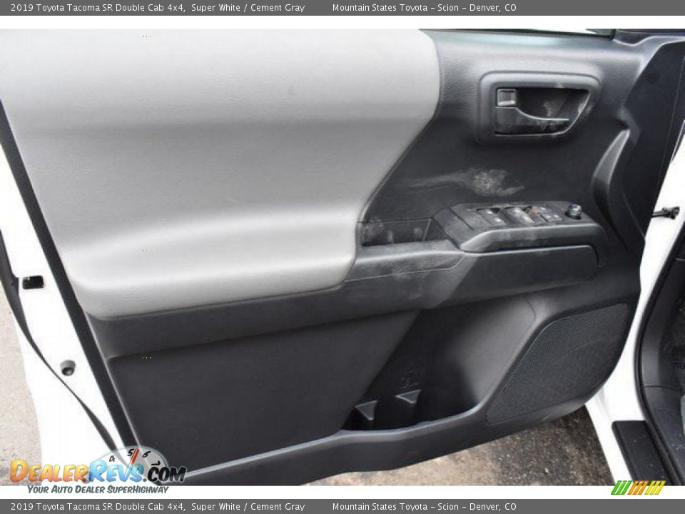 2019 Toyota Tacoma SR Double Cab 4x4 Super White / Cement Gray Photo #20