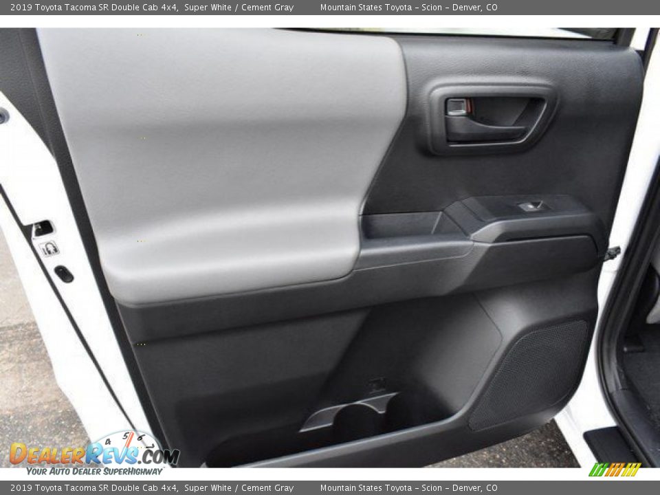2019 Toyota Tacoma SR Double Cab 4x4 Super White / Cement Gray Photo #21