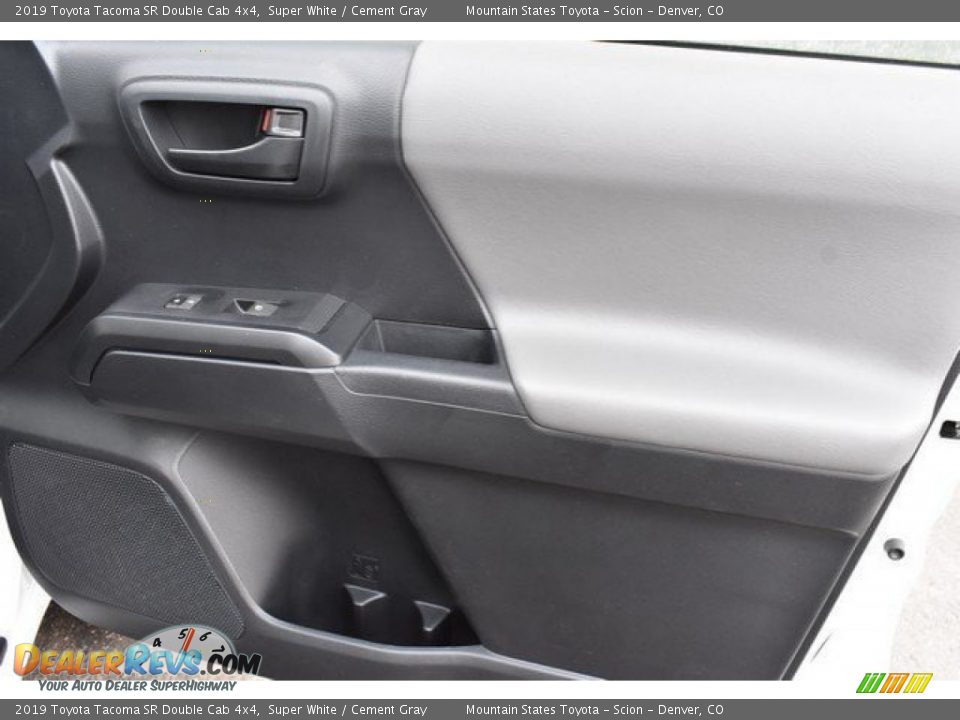2019 Toyota Tacoma SR Double Cab 4x4 Super White / Cement Gray Photo #22