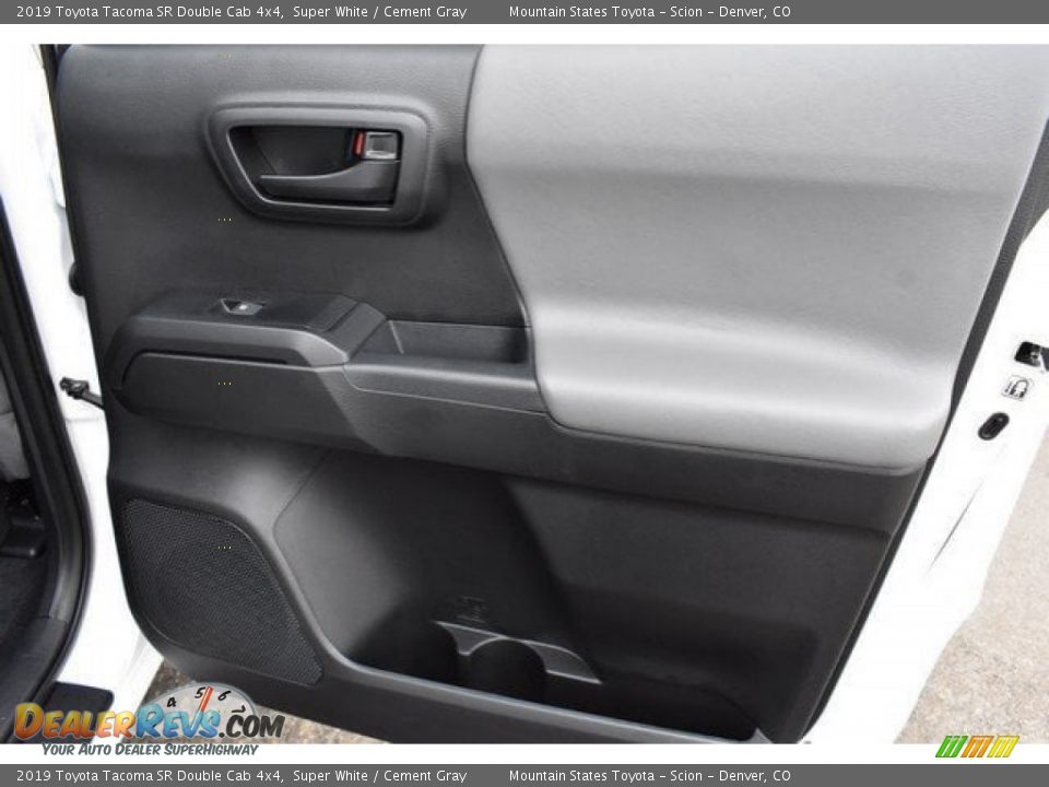 2019 Toyota Tacoma SR Double Cab 4x4 Super White / Cement Gray Photo #23