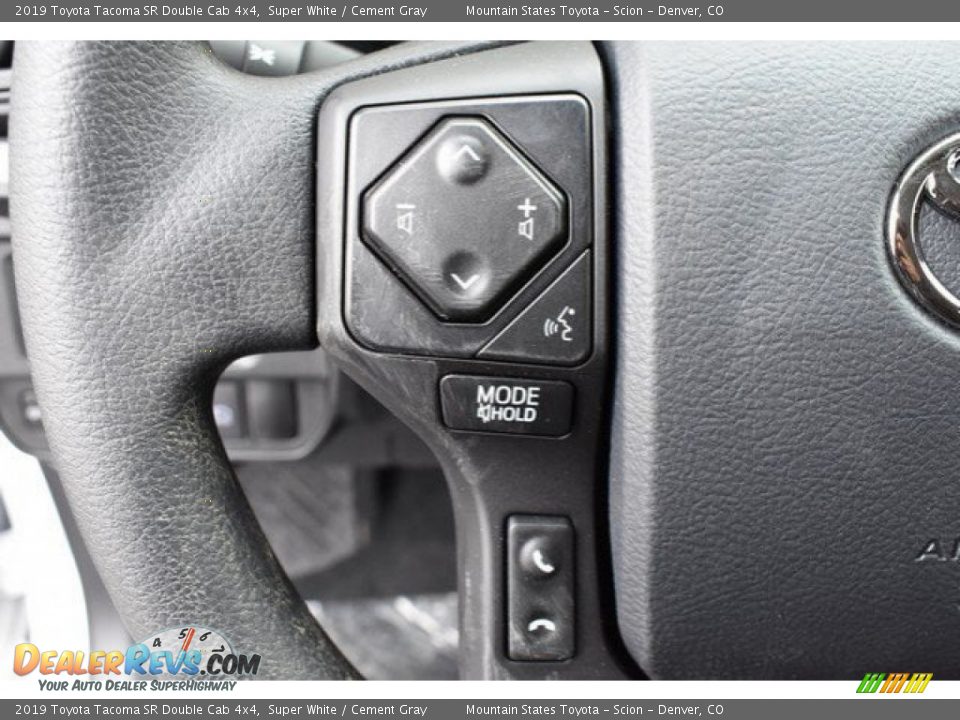 2019 Toyota Tacoma SR Double Cab 4x4 Super White / Cement Gray Photo #26