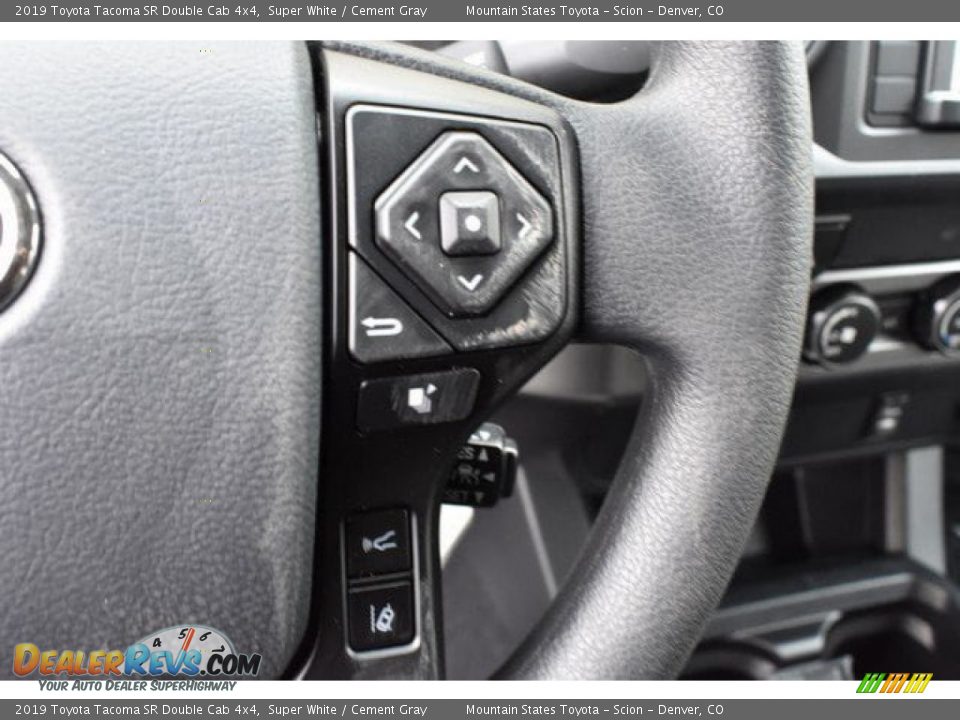 2019 Toyota Tacoma SR Double Cab 4x4 Super White / Cement Gray Photo #27