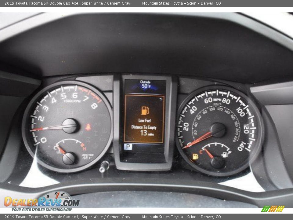 2019 Toyota Tacoma SR Double Cab 4x4 Super White / Cement Gray Photo #28