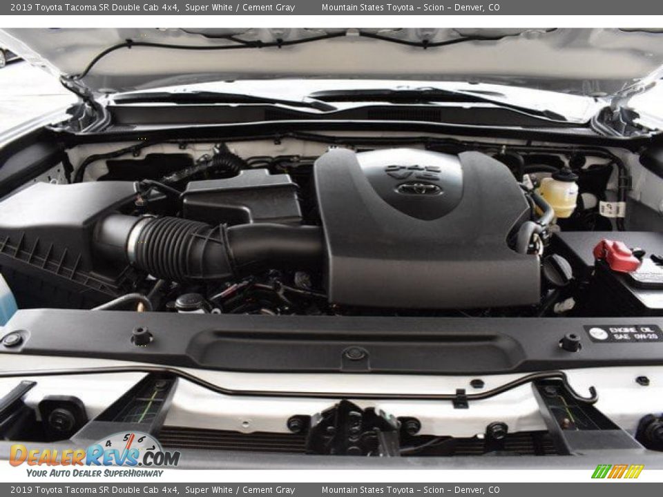 2019 Toyota Tacoma SR Double Cab 4x4 Super White / Cement Gray Photo #31
