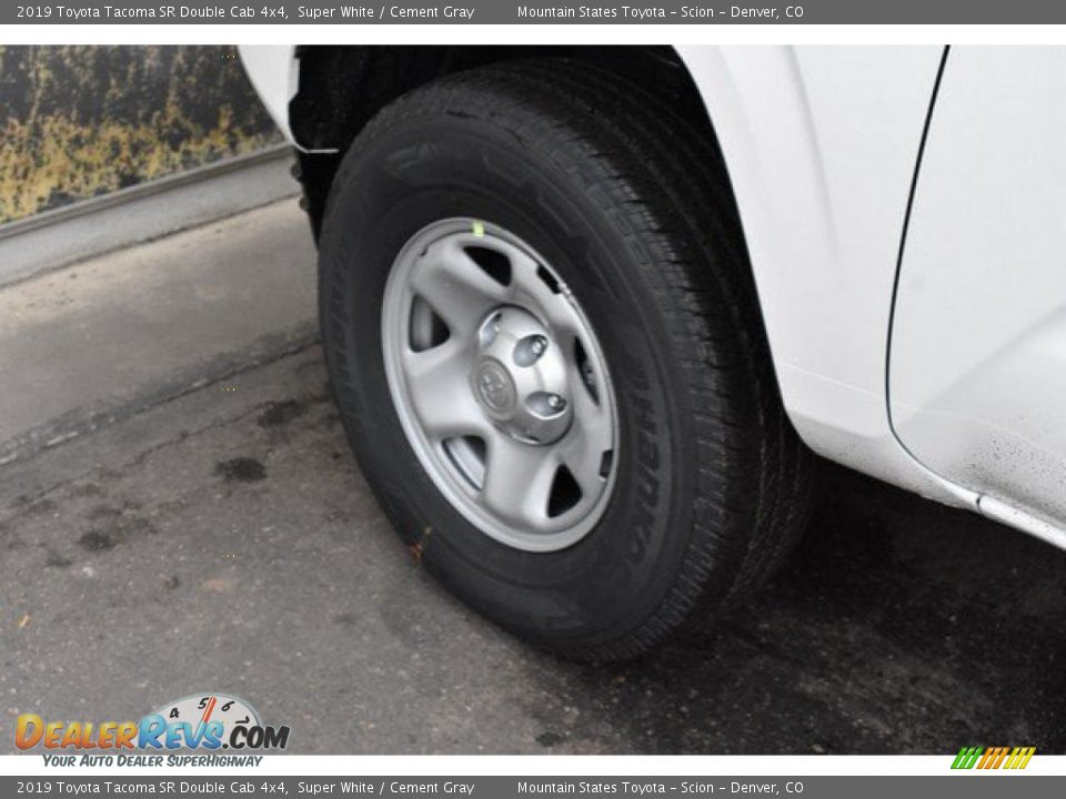 2019 Toyota Tacoma SR Double Cab 4x4 Super White / Cement Gray Photo #32