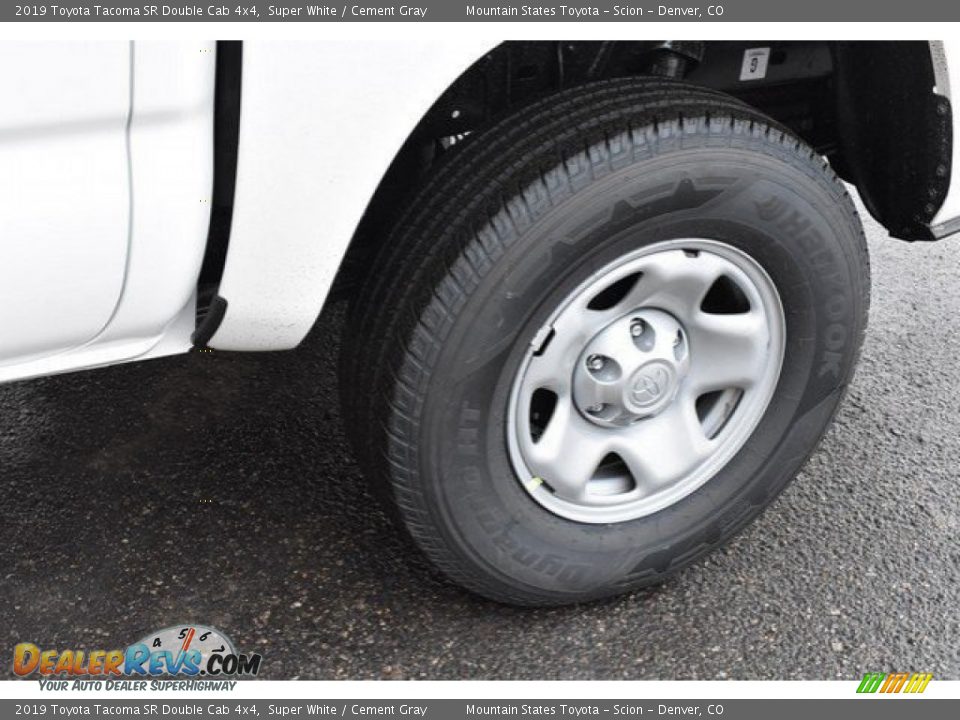 2019 Toyota Tacoma SR Double Cab 4x4 Super White / Cement Gray Photo #33
