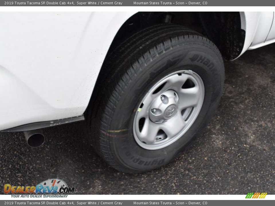 2019 Toyota Tacoma SR Double Cab 4x4 Super White / Cement Gray Photo #34