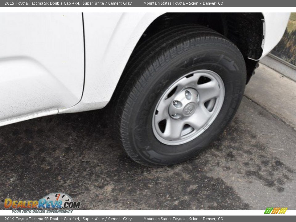 2019 Toyota Tacoma SR Double Cab 4x4 Super White / Cement Gray Photo #35