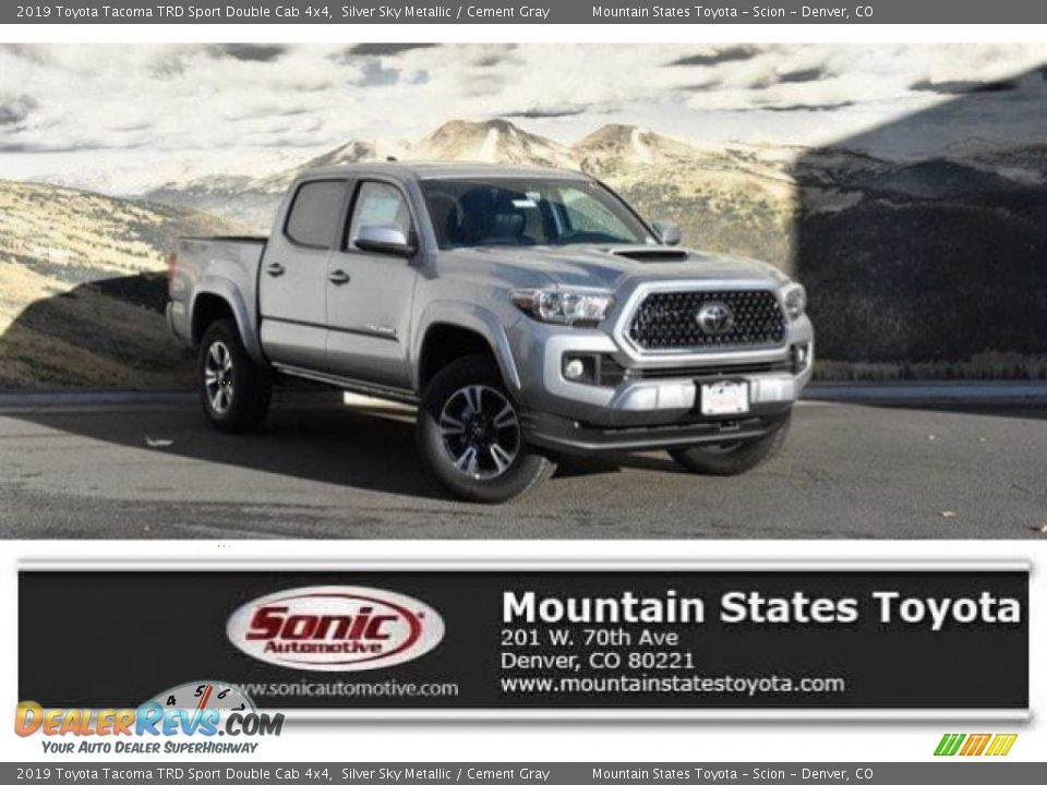 2019 Toyota Tacoma TRD Sport Double Cab 4x4 Silver Sky Metallic / Cement Gray Photo #1