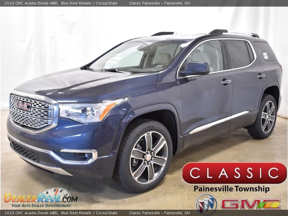 2019 GMC Acadia Denali AWD Blue Steel Metallic / Cocoa/Shale Photo #1