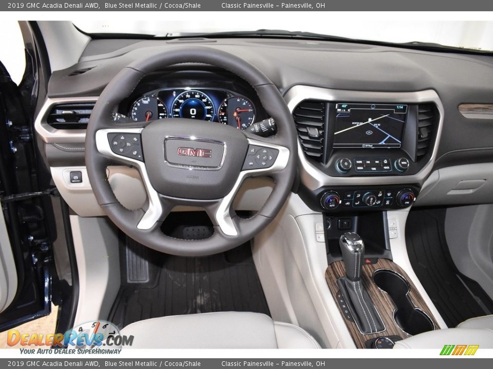 2019 GMC Acadia Denali AWD Blue Steel Metallic / Cocoa/Shale Photo #10