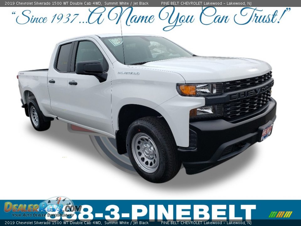 2019 Chevrolet Silverado 1500 WT Double Cab 4WD Summit White / Jet Black Photo #1