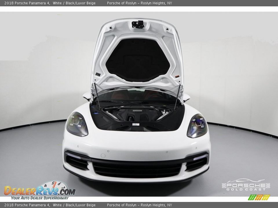 2018 Porsche Panamera 4 White / Black/Luxor Beige Photo #3