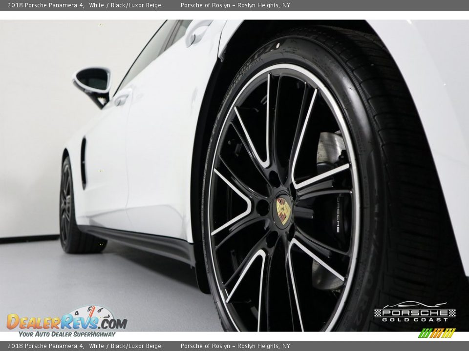 2018 Porsche Panamera 4 White / Black/Luxor Beige Photo #7