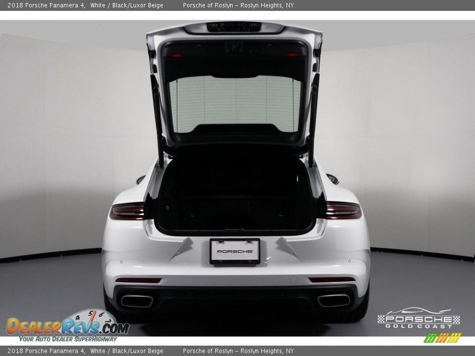 2018 Porsche Panamera 4 White / Black/Luxor Beige Photo #9