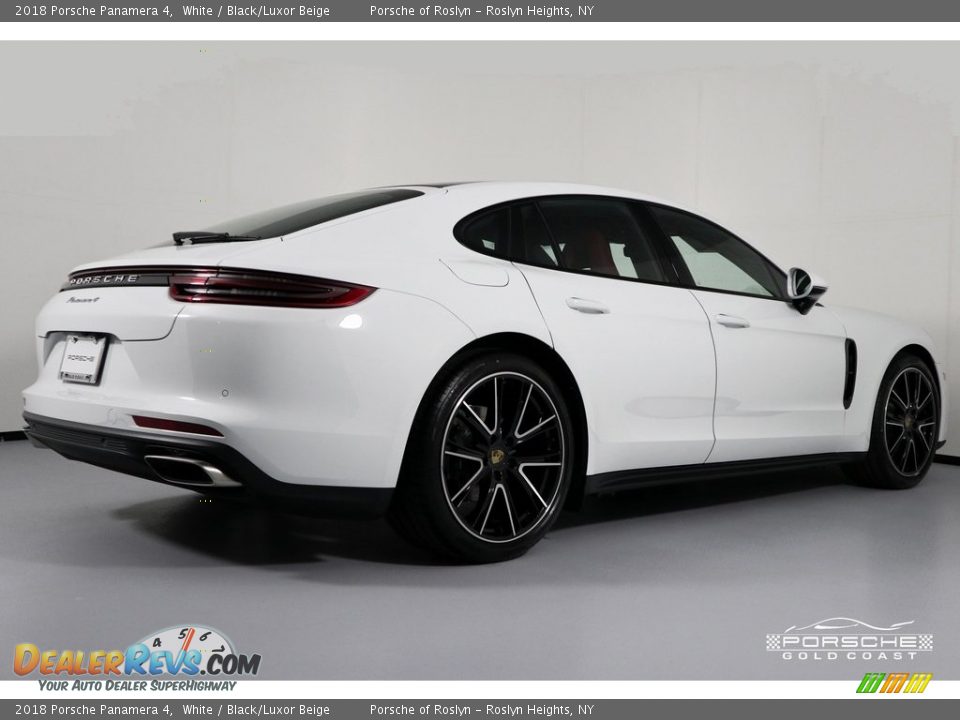 2018 Porsche Panamera 4 White / Black/Luxor Beige Photo #11