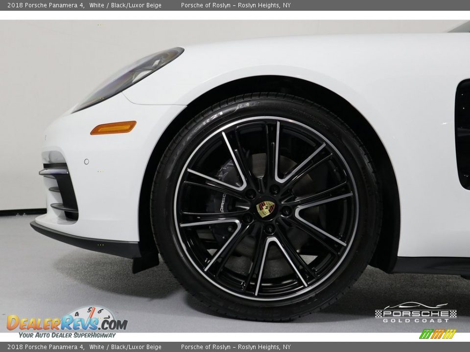 2018 Porsche Panamera 4 White / Black/Luxor Beige Photo #13