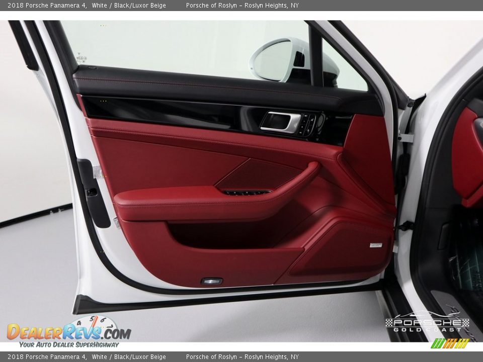 2018 Porsche Panamera 4 White / Black/Luxor Beige Photo #14