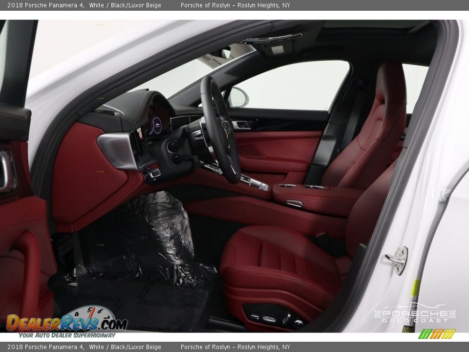 2018 Porsche Panamera 4 White / Black/Luxor Beige Photo #15