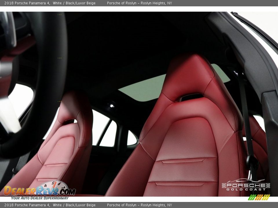 2018 Porsche Panamera 4 White / Black/Luxor Beige Photo #19