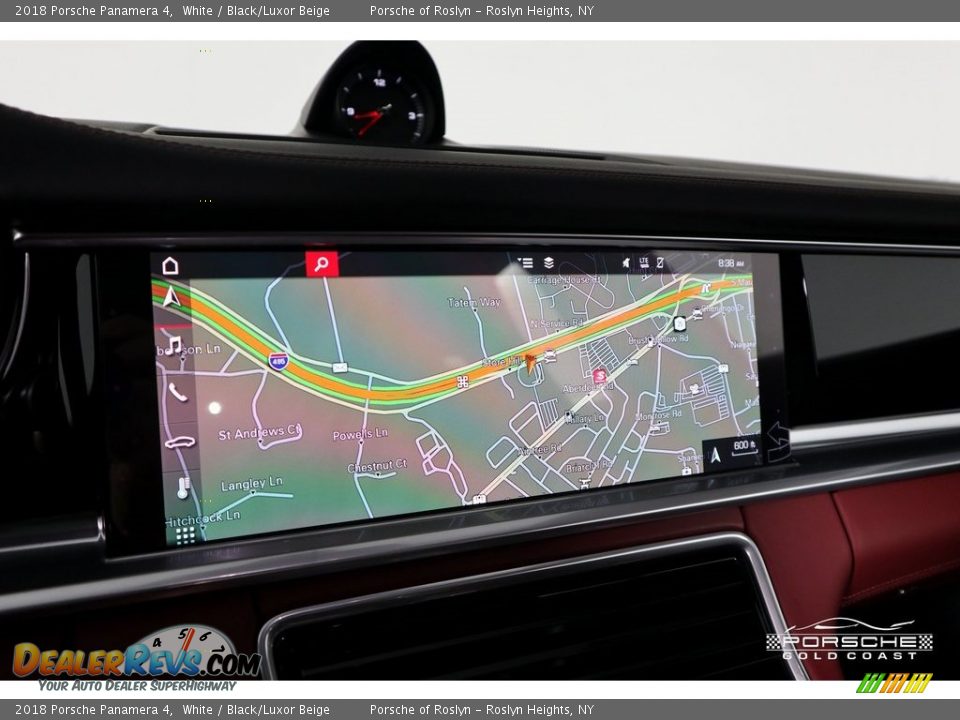 2018 Porsche Panamera 4 White / Black/Luxor Beige Photo #22